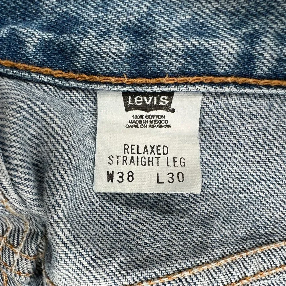Levi’s Jeans Vintage 2001 Men’s‎ 38x30 Relaxed Fit Straight Leg Blue Heavy Denim